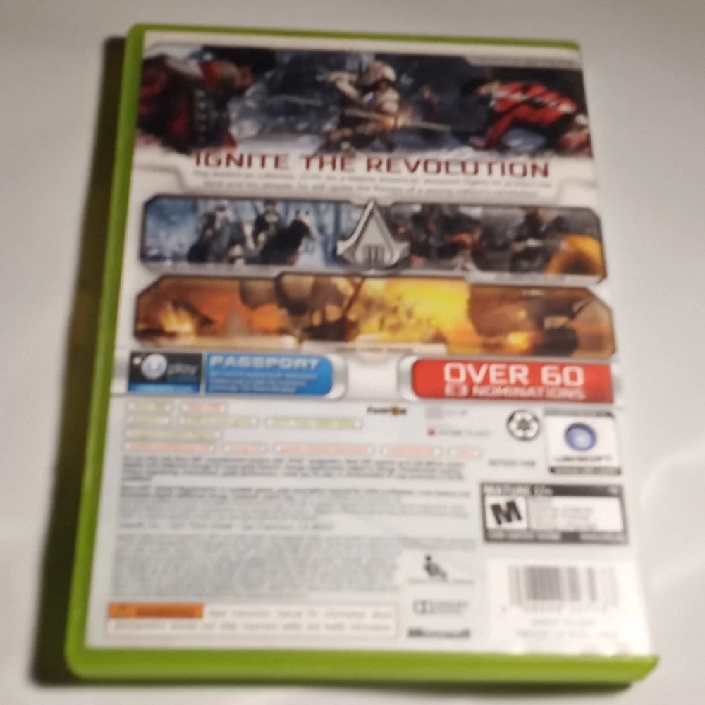 XBOX 360 ASSASSINS CREED III VIDEO GAME